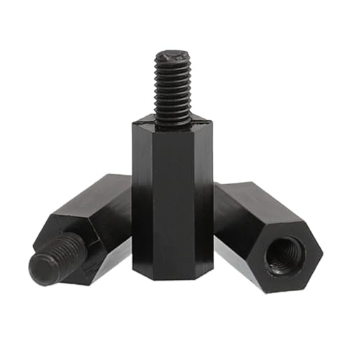 30 stücke Schwarz Einzigen Kopf Nylon Post for PCB Motherboard Befestigung Nylon Spacer Post(25mm,M3-30pcs) von LAERNPU