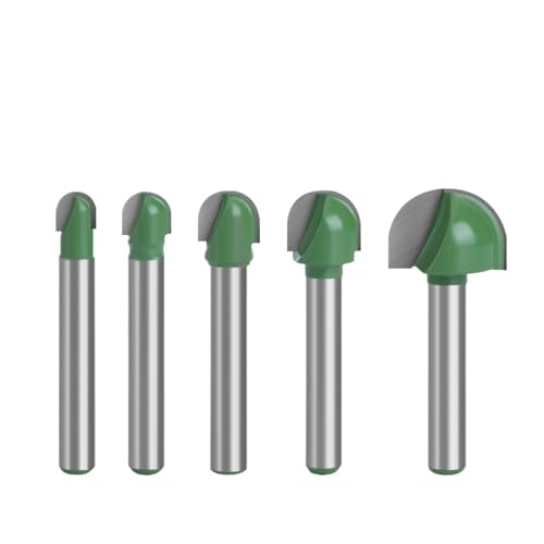 4/5 stücke 6mm Schaft Kugelkopffräser Schaftfräser Runde Cove Box Vollhartmetall CNC Radius Kernfräser Bit(5pcs per set) von LAERNPU