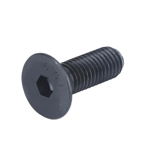 5/10 Stück M5 M6 M8 Schwarz Grade 10.9 Stahl Sechskant Innensechskant Flache Senkschraube Schraube(20mm,M6 10pcs) von LAERNPU