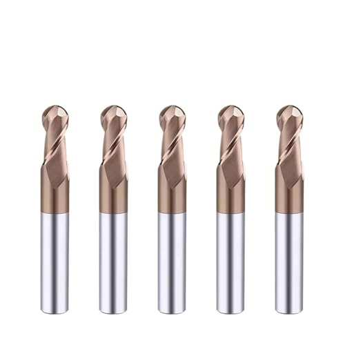 5 stücke HRC55 Kugelkopffräser Hartmetallfräser Fräser for Metallbearbeitung CNC-Drehmaschinenwerkzeuge Wolframstahlmühlenwerkzeuge(R1.5xD3x75L) von LAERNPU