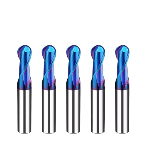 5 stücke HRC65 Kugelkopffräser Wolframstahl CNC-Fräser Fräswerkzeuge for Edelstahl Fräser Hartmetall-schaftfräser(R0.75xD4x50L) von LAERNPU