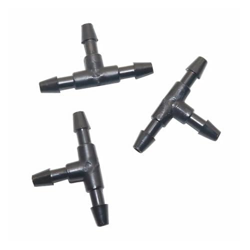 50 Stück Gartenschlauch 3/5 mm Widerhaken Gleich T-Stück Anschluss for Innendurchmesser 3 mm Schlauchanschluss Gartenbewässerung T-Stück von LAERNPU