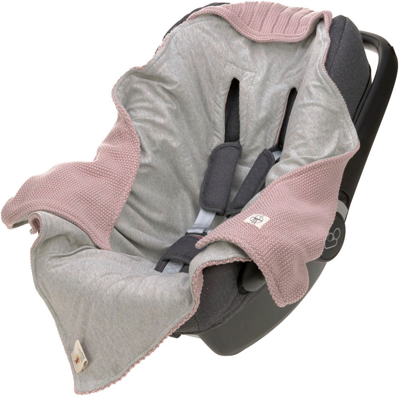 Einschlagdecke Einschlagdecke für Babyschale, dusty pink, LÄSSIG, GOTS made with organic materials, zertifiziert durch BCS 27262 von LÄSSIG