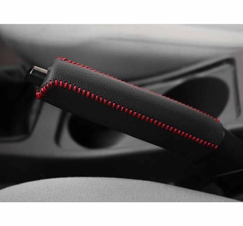 Auto Handbremsabdeckung für BMW Serie 3 Series 3er F34 Gran Turismo GT 2013-2020, PU Leder Handbremsen Griff Anti-Rutsch-Hülse Handbremshülse Interieur-Accessoires,B/Black Red Line von LAFENI