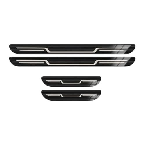 LAFENI 4 Stück Auto Edelstahl Einstiegsleisten für VW T-ROC 2017-2024 2025, Türschweller Schutz Trittschutz Willkommenspedal Scuff Pedal Abdeckung Zubehör,A/Black Titanium Brushed LAFENI 4 Stück Auto Edelstahl Einstiegsleisten für VW T-ROC 2017-2024 2025, Türschweller Schutz Trittschutz Willkommenspedal Scuff Pedal Abdeckung Zubehör,A/Black Titanium Brushed von LAFENI