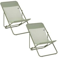 Set aus 2 klappbaren Liegestühlen - Maxi Transat - Batyline® Iso - Vert Moss - von LAFUMA MOBILIER