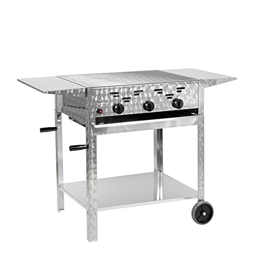 LAG Gasgrill 3-flammiger Edelstahl-Brenner 11kW fahrbar mit Grillrost und Abstellplatten, Grillwagen, Gastrobräter Profigrill Verein LAG Gasgrill 3-flammiger Edelstahl-Brenner 11kW fahrbar mit Grillrost und Abstellplatten, Grillwagen, Gastrobräter Profigrill Verein von LAG
