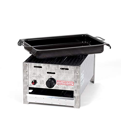 Gasgrill-Kombibräter 3,65 kW mit Grillrost und emaillierter Stahlpfanne 1-flammig Gasgrill Grill Gastrobräter Profigrill Verein von LAG