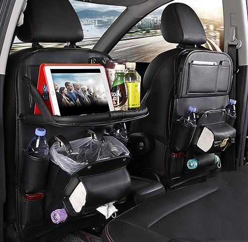 LAGNY Rücksitz-Kickpad Anti-Dirty-Schutzpolster für Smart Fortwo 450 451 453 / Forfour 453 454, Wasserdichter Multifunktionaler Auto Rücksitz Organizer,E Black von LAGNY