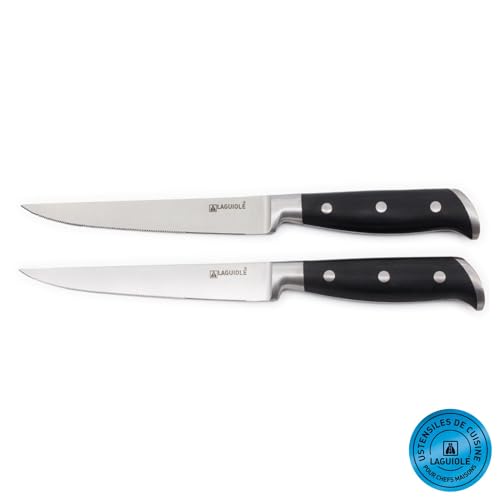 LAGUIOLE - 2 Steakmesser schwarz 25cm von LAGUIOLE