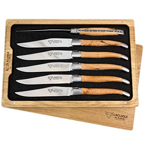 LAGUIOLE en Aubrac 6 Premium Steakmesser geschmiedet Wacholder von LAGUIOLE