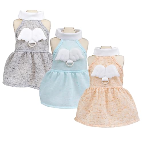 3-teiliges Hundekleid für Welpen, luxuriös, Prinzessinnen-Engel, reine Flügel, Kleidung, Hochzeit, Abendkleid, Sommerrock, Hundekleid für kleine Hunde, Mädchen, Größe S 3-teiliges Hundekleid für Welpen, luxuriös, Prinzessinnen-Engel, reine Flügel, Kleidung, Hochzeit, Abendkleid, Sommerrock, Hundekleid für kleine Hunde, Mädchen, Größe S von LAIBUY
