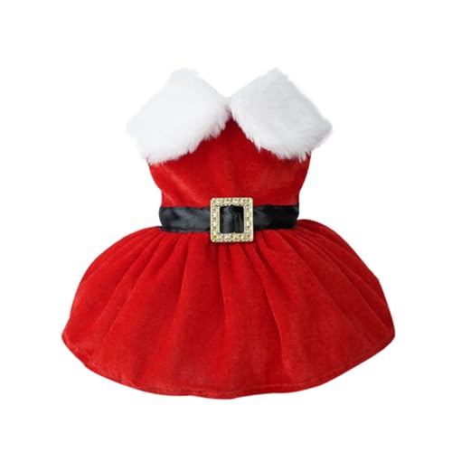 Haustierkleid für Hunde, Katzen, klein, rot, Weihnachtsmann-Kostüm, für den Winter, warmes Outfit, Foto-Requisiten, Anzug für Sittiche für Nymphensittiche, Papageien, Sittiche (klein) von LAIBUY