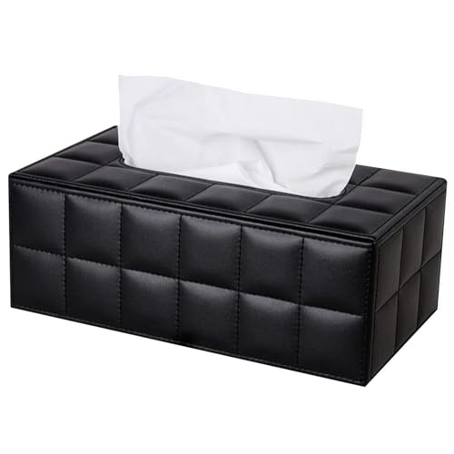 Hochwertiger modischer Taschentuchbox-Halter aus PU-Leder, Business-Schwarz, rechteckiger Serviettenhalter, Schublade, Papierspender, Heimbüro, Auto, Taschentuchhalter mit magnetischer Unterseite Hochwertiger modischer Taschentuchbox-Halter aus PU-Leder, Business-Schwarz, rechteckiger Serviettenhalter, Schublade, Papierspender, Heimbüro, Auto, Taschentuchhalter mit magnetischer Unterseite von LAIBUY