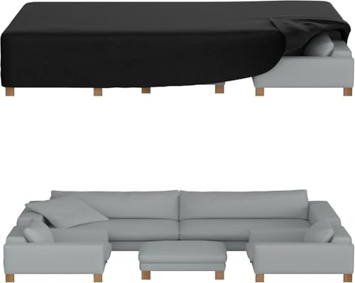 Abdeckhaube Gartenmöbel, 325x208x71cm Wasserdicht Loungesofa Abdeckung 420D Oxford Gewebe Gartenlounge Abdeckung Abdeckplane Gartenmöbel Abdeckplane Gartentisch Schutzhülle für Loungemöbel Sitzgruppe von LAIDER HEROS