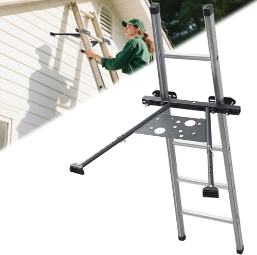 Leiterstabilisator, 51-75cm Leiterstabilisator für Dach mit Einstellbaren Beinenaus Premium-Stahl Trägt bis zu 150kg/Schwarz von LAIDER HEROS