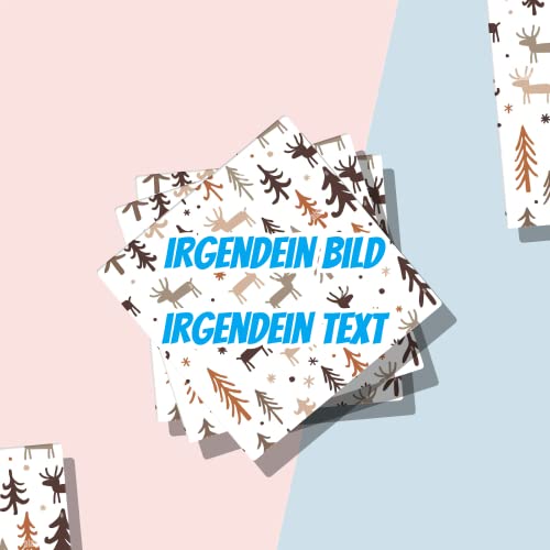 Personalisierte Keramikuntersetzer - Getränkeuntersetzer Bedruckt mit Ihrem Bild, Text - untersetzer Keramik eckig rund (Eckig) von LAIFU