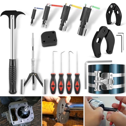 Hydraulikzylinder-Reparatur-Werkzeug-Set für Kompaktlader, Lader, Bagger – verstellbar und klein, Universal-Steckschlüssel-Dichtung, Installationswerkzeuge, Dichtungsabzieher, glatter von LAIKOU