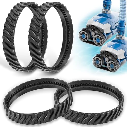 R0526100 Ersatzschiene, kompatibel mit Zodiac Baracuda MX6 MX8 Elite Serie, saugseitiger Poolreiniger, robuste Gummireifenriemen (4er-Pack) von LAIKOU
