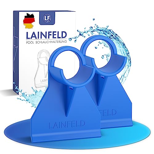 LAINFELD 2x Pool Schlauchhalterung | 26-38 mm | Pool Schlauchhalter als Knickschutz | Rohrhalter für Absperrventil Poolschlauchhalter Halterung von LAINFELD