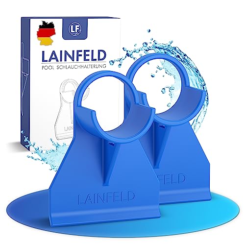 LAINFELD [2x] Pool Schlauchhalterung | 38-47 mm | Pool Schlauchhalter als Knickschutz | Rohrhalter für Absperrventil Poolschlauchhalter Halterung von LAINFELD