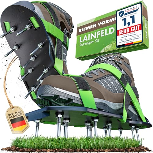 LAINFELD Nagelschuhe mit Klettverschluss | Rasenbelüfter + Estrichschuhe | Rasenlüfter Vertikutierer für Rasen belüften Aerifizierer Garten Schuhe LAINFELD Nagelschuhe mit Klettverschluss | Rasenbelüfter + Estrichschuhe | Rasenlüfter Vertikutierer für Rasen belüften Aerifizierer Garten Schuhe von LAINFELD