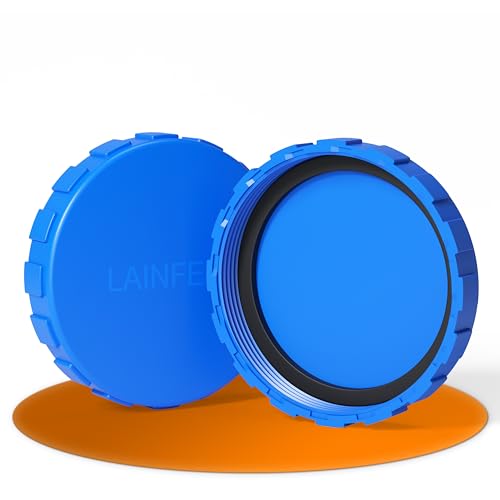 LAINFELD Winterverschluss Set passend für INTEX und BESTWAY Pool | 2 Stück mit Dichtung | Winterstopfen Pool Stopfen Verschlusskappen Schlauch Pools von LAINFELD