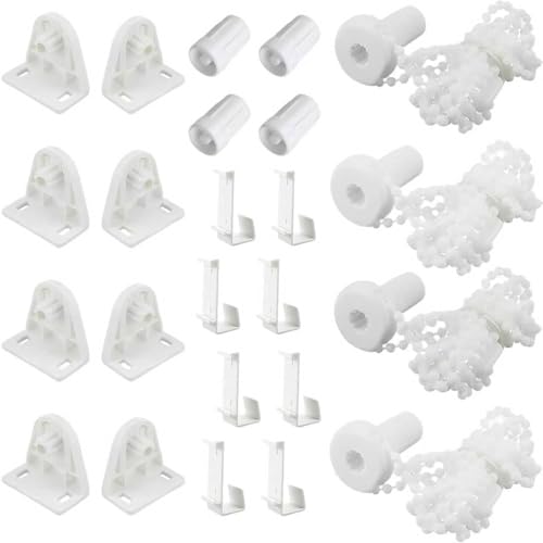 LAINIKE 4 Set Rollo Halterung Fenster 17mm Ohne Bohren Ersatzteile Rollo Klemmfix Halterung Ersatzteile Klemmfix Für Verdunkelungsrollo Fenster Seitenzugrollo Weiß von LAINIKE