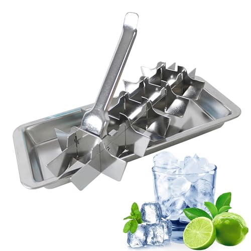 LAINIKE Edelstahl Eiswürfelform mit Hebeleinsatz Eiswürfelbereiter aus Edelstahl 18 Eiswürfel Eiswürfelbehälter Plastikfreie Ice Cube LAINIKE Edelstahl Eiswürfelform mit Hebeleinsatz Eiswürfelbereiter aus Edelstahl 18 Eiswürfel Eiswürfelbehälter Plastikfreie Ice Cube von LAINIKE