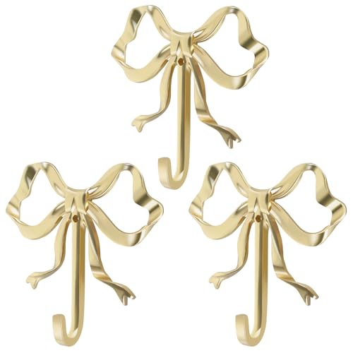 Bogenknotenhaken, dekorative goldene Messinghaken, Mehrzweck-Wandhaken, goldene Kleiderhaken, Weihnachtswanddekoration, Türaufhänger, praktische Handtuchhaken für Badezimmer, Wohnzimmer, Küche (L 10 Bogenknotenhaken, dekorative goldene Messinghaken, Mehrzweck-Wandhaken, goldene Kleiderhaken, Weihnachtswanddekoration, Türaufhänger, praktische Handtuchhaken für Badezimmer, Wohnzimmer, Küche (L 10 von LAINIUTE