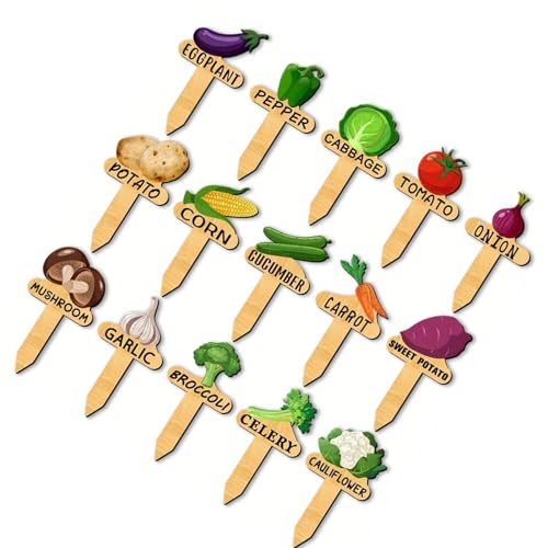 15er Set Garten Identifikation Kinderzimmer mit permanenten Gemüseabdrücken für Hochbeet Bepflanzung Topfgemüse Garten Identifikation 15er Set Garten Identifikation Kinderzimmer mit permanenten Gemüseabdrücken für Hochbeet Bepflanzung Topfgemüse Garten Identifikation von LAIOUSN
