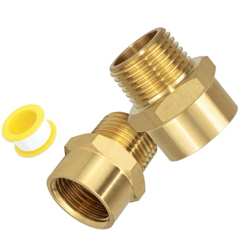 2 Stück Messing Sanitärverbinder 1/2 Zoll G-Gewinde auf Außengewinde Umwandlungsadapter für Gartenschlauchsysteme Zubehör auf NPT Messingbeschläge 2 Stück Messing Sanitärverbinder 1/2 Zoll G-Gewinde auf Außengewinde Umwandlungsadapter für Gartenschlauchsysteme Zubehör auf NPT Messingbeschläge von LAIOUSN