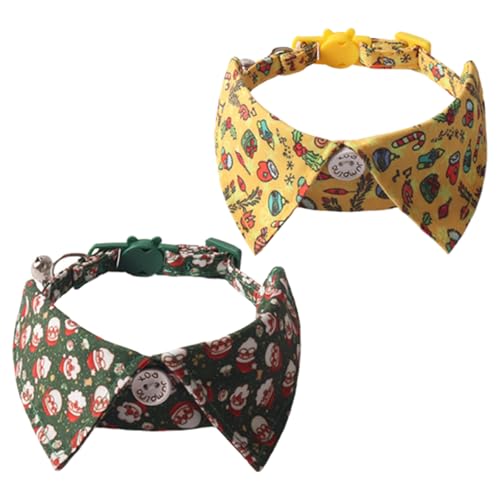 2 x Fellpflegehalsband für Hunde und Katzen, regulierbare Schnallen mit Glöckchen, Tier-Krawatte für kleine Katzen und Hunde, dekorative Kätzchen 2 x Fellpflegehalsband für Hunde und Katzen, regulierbare Schnallen mit Glöckchen, Tier-Krawatte für kleine Katzen und Hunde, dekorative Kätzchen von LAIOUSN