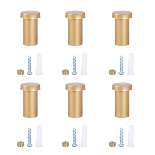 6 x schwarze oder goldene Wandhalterungshaken, Mehrzweck-Wandaufhänger für Küche, Bad und Schlafzimmer, Kinderzimmer von LAIOUSN