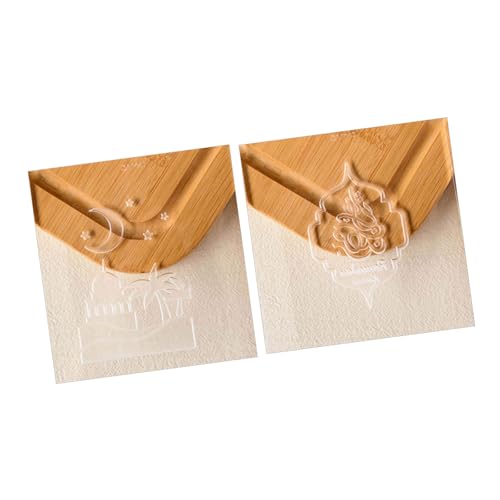 Acryl-Keksformen, Keksstempel, Mondschlösser, Muster, Keksausstecher, Fondant, Kuchenformen, Küche, Gebäck, Backwerkzeug, Acryl, leicht zu reinigen, Backwerkzeug von LAIOUSN