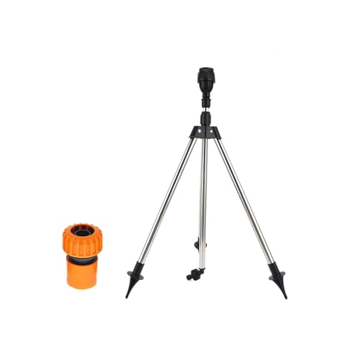 Auslaufsicherer, verstellbarer 360-Grad-Stativ-Sprinkler mit 1,9 cm Schnellanschluss für effiziente Rasenflächen, Gartenbewässerung, Metallstativ, Sprinklerbasis von LAIOUSN