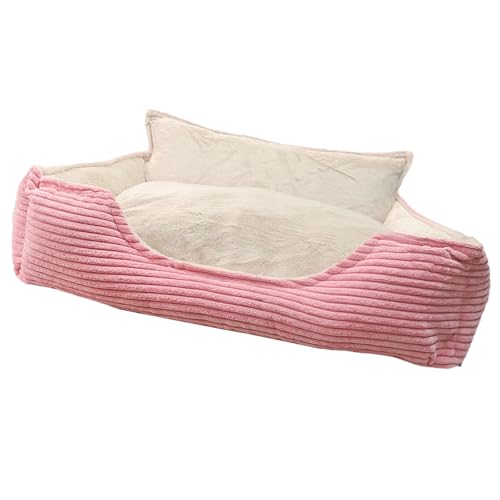 Corduroys Haustierbett, luxuriöse Bettwäsche, warmes Hundesofa, Hygiene-Plüschbett für Komfort und Stil, abnehmbare Hundematten von LAIOUSN