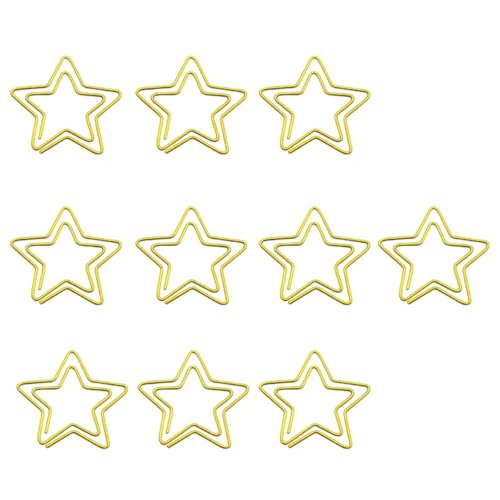 Dekorative Büroklammern, kreative Sternform, Büroklammern, Lesezeichen, lustige Büroklammern, Planer-Clips für Bürodokumente, 10 Stück von LAIOUSN