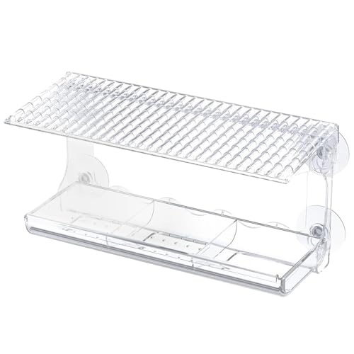 Durchsichtiger Vogelfutterspender Garten Futterstation Haustier Leckerli Fenster Wildbeobachtung Futterspender montiert Vogelfutterspender Durchsichtiger Vogelfutterspender Garten Futterstation Haustier Leckerli Fenster Wildbeobachtung Futterspender montiert Vogelfutterspender von LAIOUSN