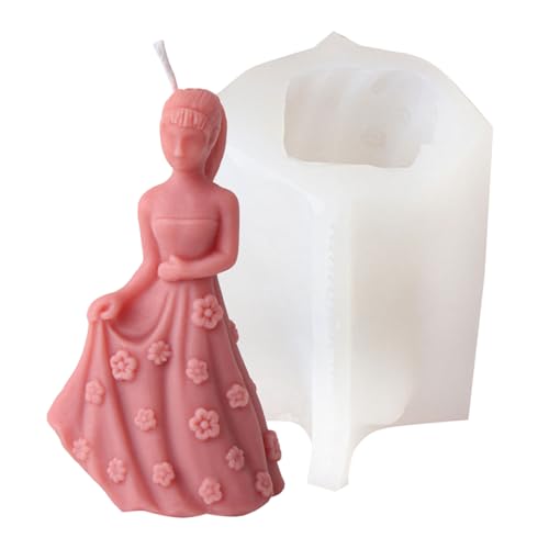 Flexible Herstellung leicht zu entformen Silikonform Blumenkleid Mädchen Form Schmuck Herstellung Zubehör Heimdekoration Form von LAIOUSN
