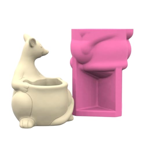 Kreative Silikonform mit Tiermotiven, Kängurus-Form, geeignet für die Herstellung einzigartiger Pflanzenhalter, flexible Silikonform von LAIOUSN