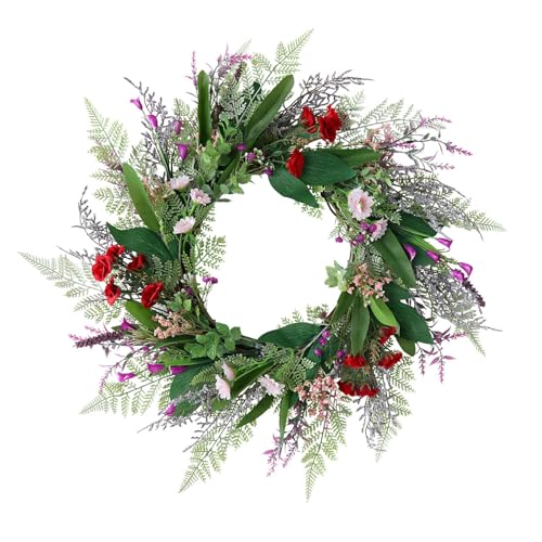 Künstliche Blumengirlanden mit künstlichen Blüten, Zubehör für Tür, Wand, Innen- und Außenbereich, Feier, Veranstaltung, Garten, Tor, Blumendekoration von LAIOUSN