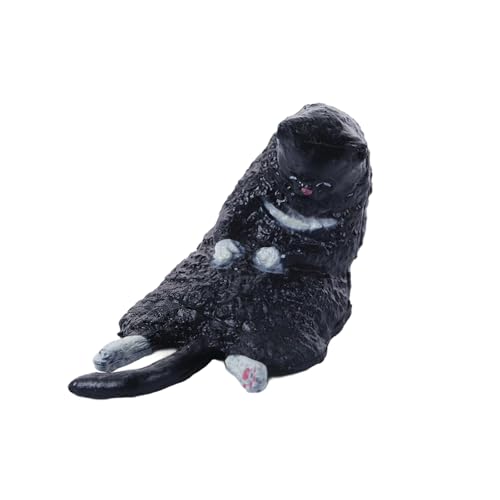 LAIOUSN Charm-Figuren-Set Kompakte Schreibtisch-Dekoration Tierstatue mit detailliertem Design für Monitor-Dekore kleine Katzen Figuren von LAIOUSN