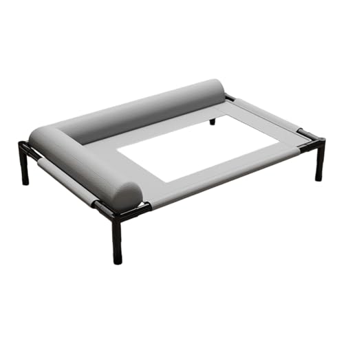 LAIOUSN Erhöhtes Haustierbett mit L-förmigem Kissen, atmungsaktives Netz, kauresistentes Design, Stahlrahmen, für drinnen und draußen, erhöhtes Hundebett mit Kissen LAIOUSN Erhöhtes Haustierbett mit L-förmigem Kissen, atmungsaktives Netz, kauresistentes Design, Stahlrahmen, für drinnen und draußen, erhöhtes Hundebett mit Kissen von LAIOUSN