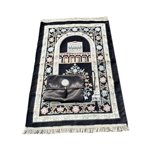 LAIOUSN Gebetsteppich mit Anbetsteppichperlen und Aufbewahrungstaschen-Set für Zuhause, Moschee oder Reisen, weich und langlebig, Gebetskette LAIOUSN Gebetsteppich mit Anbetsteppichperlen und Aufbewahrungstaschen-Set für Zuhause, Moschee oder Reisen, weich und langlebig, Gebetskette von LAIOUSN
