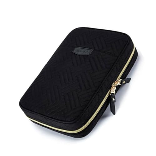 LAIOUSN Schmuck-Reisetasche mit geprägtem Design für Frauen, Ordner, Aufbewahrungsbuch, transparente Taschen, Reißverschluss, Halsketten-Organizer, tragbares Schmucketui von LAIOUSN