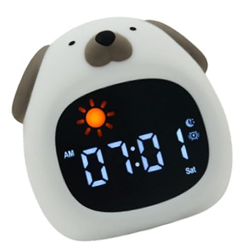 LAIOUSN Wecker mit Tiermotiven, mit 1800 mAh wiederaufladbarem Nachtlicht für Kinderzimmer oder Arbeitsbereich, Schlummerfunktion von LAIOUSN