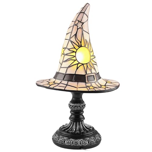 Retro-Hexenhut-Nachtlichter, Halloween-Heimdekorationen, handgefertigte Harz-Lampe, weich, geheimnisvoll, leuchtend, Kunstharz, Gothic-Party-Dekorationen Retro-Hexenhut-Nachtlichter, Halloween-Heimdekorationen, handgefertigte Harz-Lampe, weich, geheimnisvoll, leuchtend, Kunstharz, Gothic-Party-Dekorationen von LAIOUSN