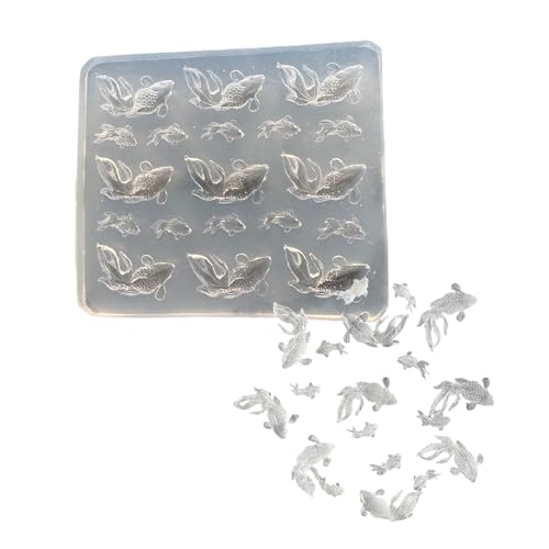 Silikonform in Fischform, einzigartiges Epoxidharz, Schmuckherstellung, Formen für Bastler, leicht zu lösen, Harzform von LAIOUSN
