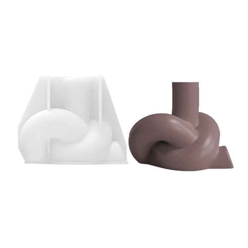 Silikonform mit einzigartigem Seilknoten-Design, konischer Kerzenständer für handgefertigte Geschenke und Romantiker Silikonform mit einzigartigem Seilknoten-Design, konischer Kerzenständer für handgefertigte Geschenke und Romantiker von LAIOUSN